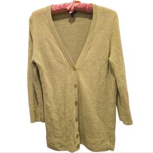 Talbots Light Green Linen Cardigan